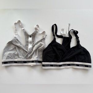 Bravado Bralette Set in Gray and Black